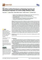 The Effect of Heat Treatment on Damping Capacity and Mechanical Properties of CuAlNi Shape Memory Alloy