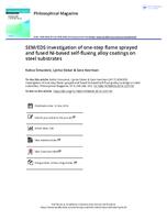SEM/EDS investigation of one-step flame sprayed and fused Ni-based self-fluxing alloy coatings on steel substrates