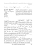 prikaz prve stranice dokumenta Study on strengthening during cold drawing of steel tubes