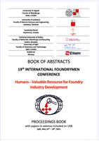 prikaz prve stranice dokumenta Book of abstracts; 19th International foundrymen conference, Humans - Valuable Resource for Foundry Industry Development